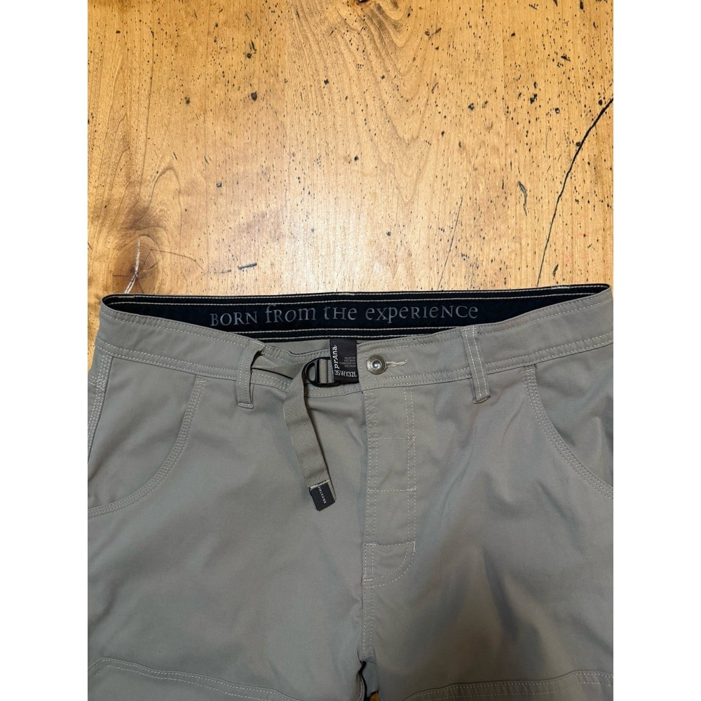 Prana Stretch Zion Pant Mens 35x32 Khaki Cargo Pocket Gorpcore Hike - Picture 2 of 7